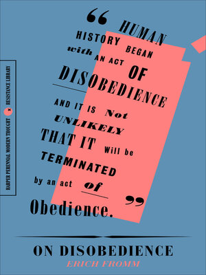 cover image of On Disobedience